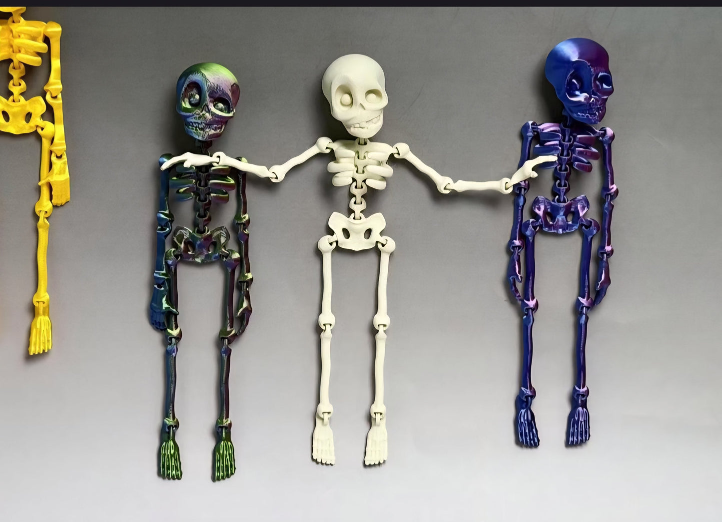 MAGNETIC SKELETON- 3D PRINTED- VARIETY OF COLORS