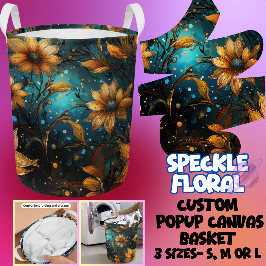 SPECKLE FLORAL- STORAGE BASKETS 6- PREORDER CLOSING 5/4