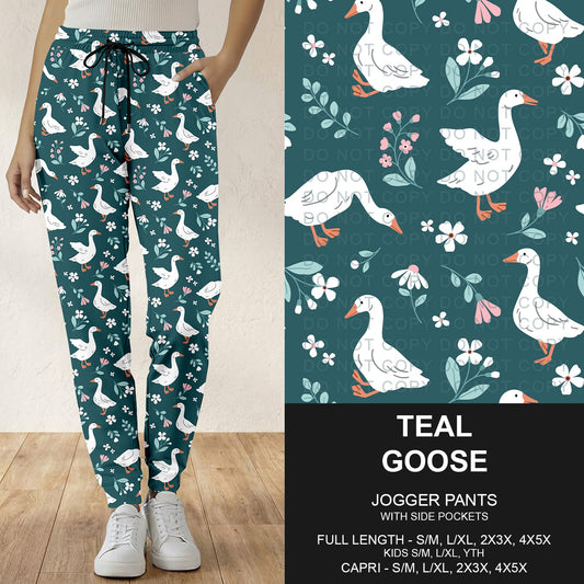 B294 - Preorder Teal Goose Joggers (Closes 6/07. ETA: early Aug.)