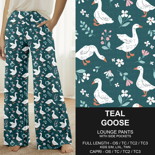 B294 - Preorder Teal Goose Lounge Pants (Closes 6/07. ETA: early Aug.)
