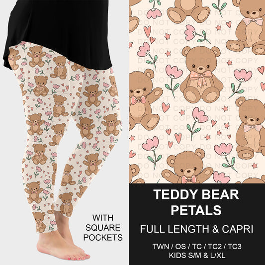 B265 - Preorder Teddy Bear Petals Leggings w/ Pockets (Closes 12/14. ETA: mid Feb.)