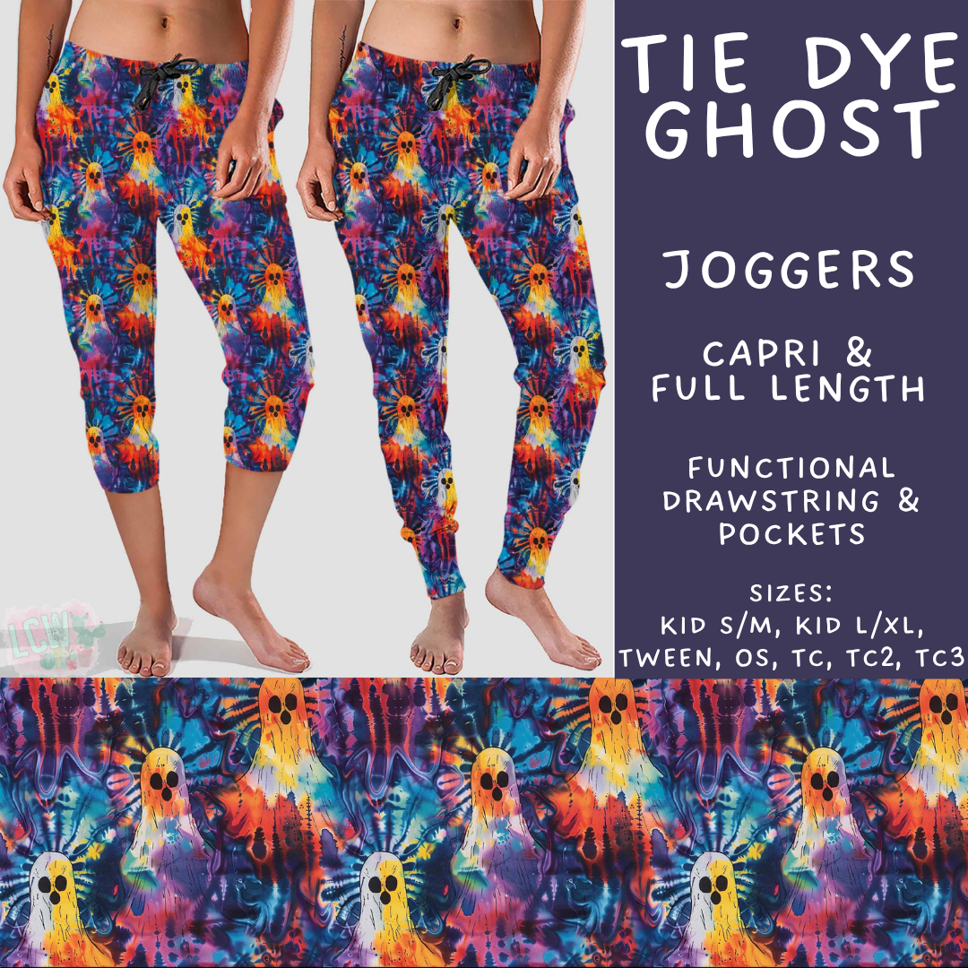 Batch #560 - Halloween 4 - Closes 7/26 - ETA late Sept - Tie Dye Ghost Full and Capri Length Joggers