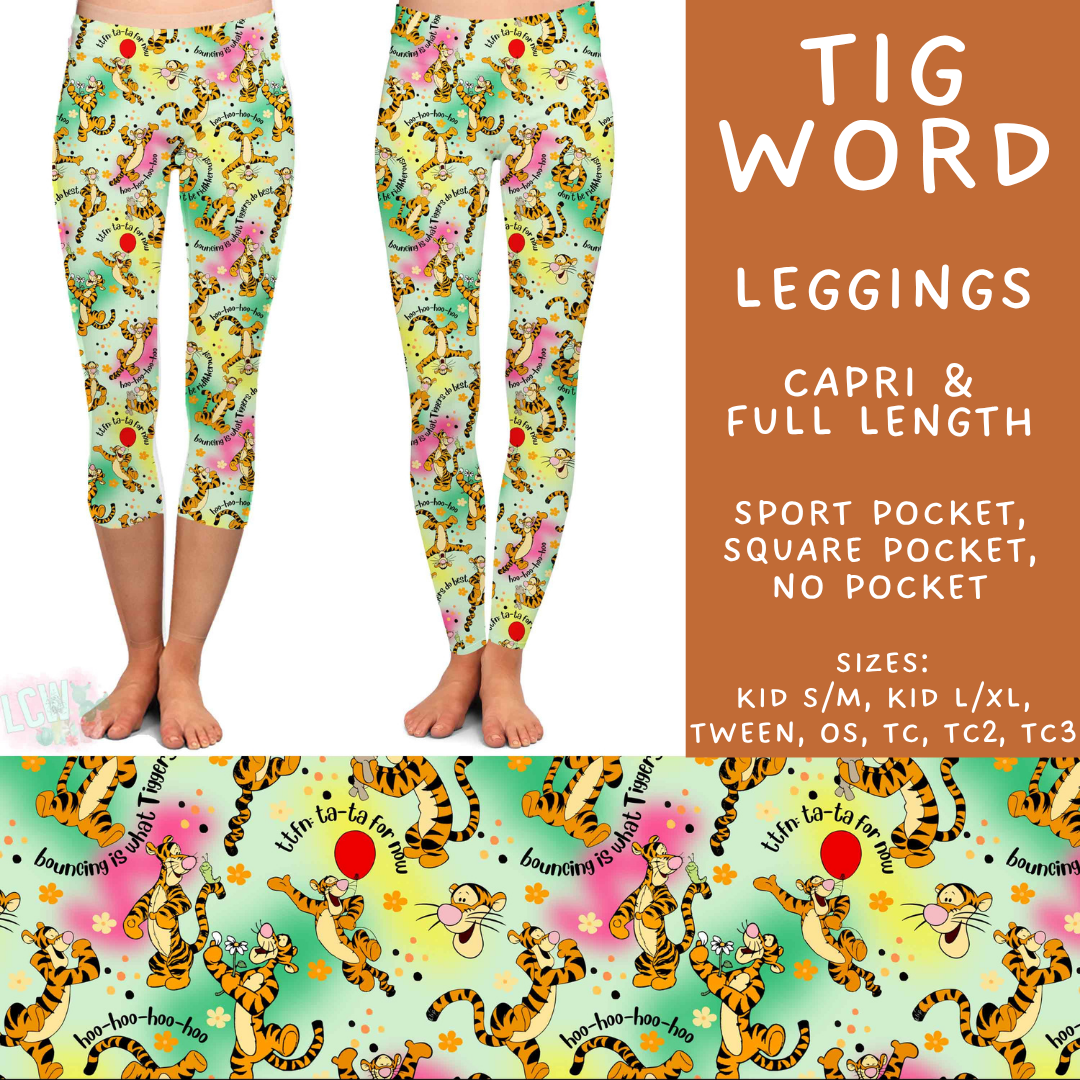 Batch #608 - Magic in Words - Closes 11/4 - ETA early Jan - Tig Word Full and Capri Length Leggings