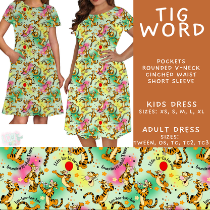 Batch #608 - Magic in Words - Closes 11/4 - ETA early Jan - Tig Word Adult & Kids Dresses