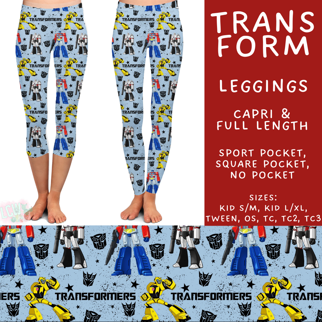Batch #506 - Cool Characters 13 - Closes 3/20 - ETA late May - Trans Form Full and Capri Length Leggings