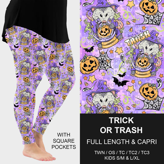 B297 - Preorder Trick or Trash Leggings w/ Pockets (Closes 6/28. ETA: early Sept.)