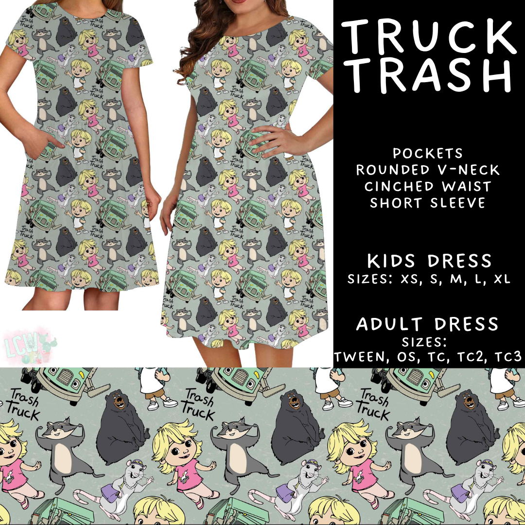 Batch #544 - Cool Characters 16 - Closes 6/17 - ETA mid August - Truck Trash Adult & Kids Dresses