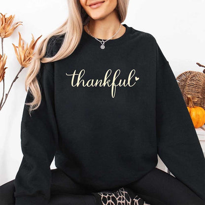 Thankful Sweatshirt for Women - Cozy Thanksgiving Gift Sweater