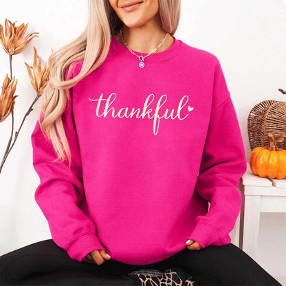 Thankful Sweatshirt for Women - Cozy Thanksgiving Gift Sweater