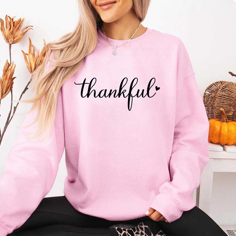 Thankful Sweatshirt for Women - Cozy Thanksgiving Gift Sweater