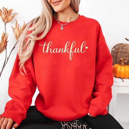 Thankful Sweatshirt for Women - Cozy Thanksgiving Gift Sweater