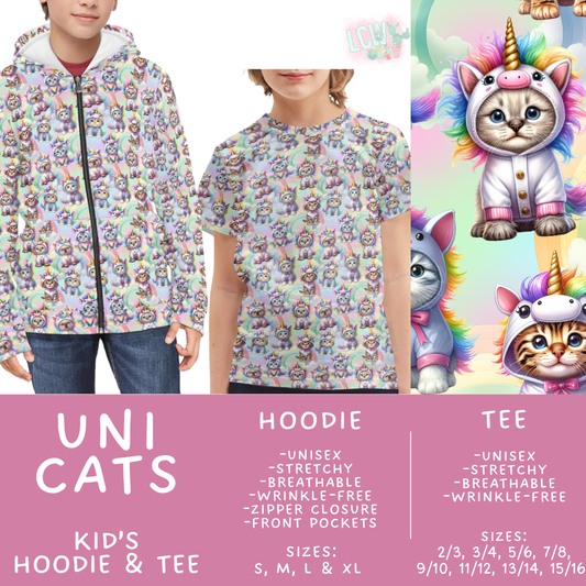 Batch #563 - Made for Play Collection - Closes 7/31 - ETA late Sept - Unicats Kid's Unisex Hoodie & Tee