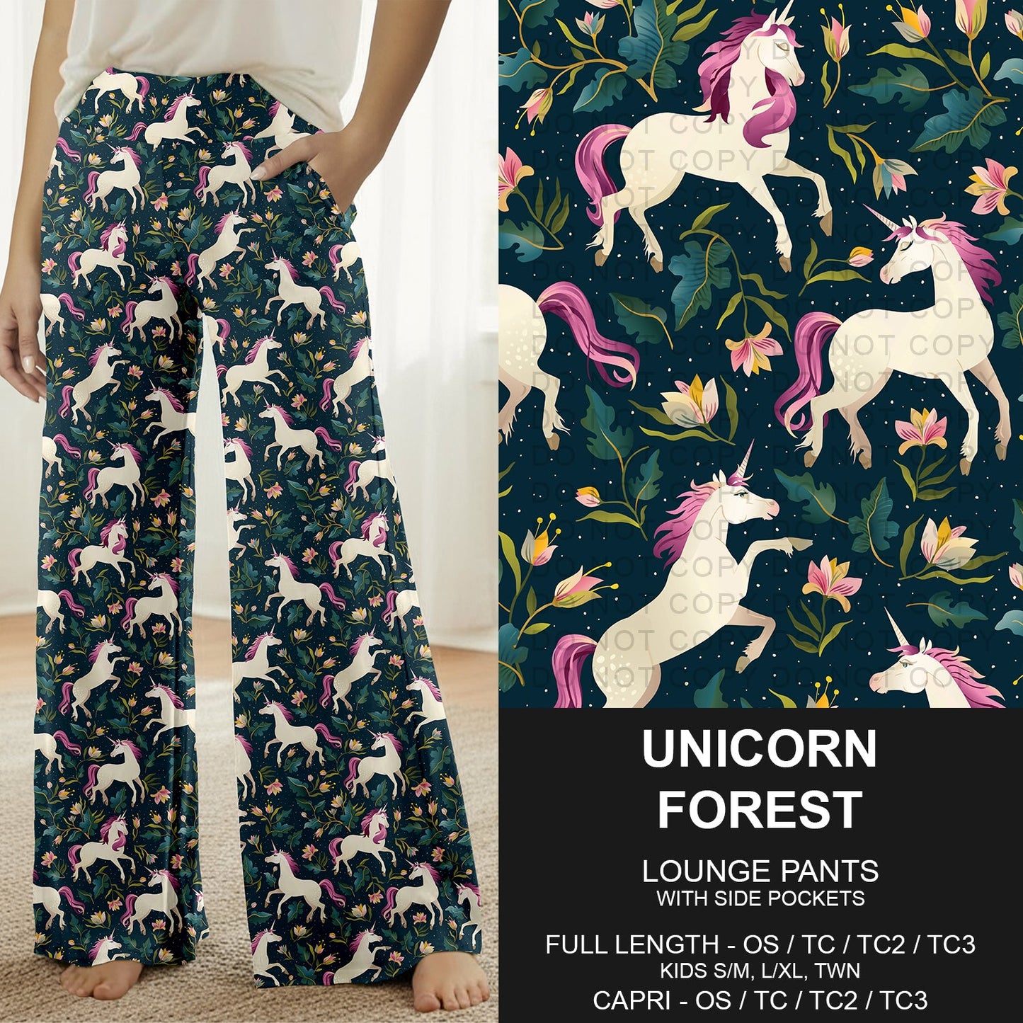 B277 - Preorder Unicorn Forest Lounge Pants (Closes 3/08. ETA: mid May)