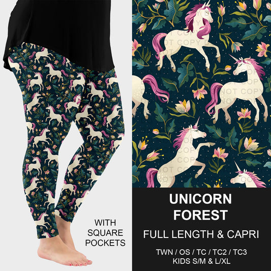 B277 - Preorder Unicorn Forest Leggings w/ Pockets (Closes 3/08. ETA: mid May)