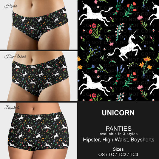 B306 - Preorder Unicorn Panties (Closes 8/07. ETA mid October)