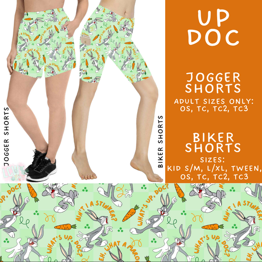 Batch #531 - Cool Characters 15 - Closes 5/18 - ETA late July - Up Doc Biker & Jogger Shorts