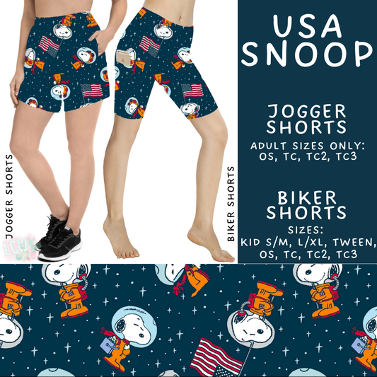 Batch #550 - Fun Run 24 - Closes 7/1 - ETA early Sept - USA Snoop Biker & Jogger Shorts