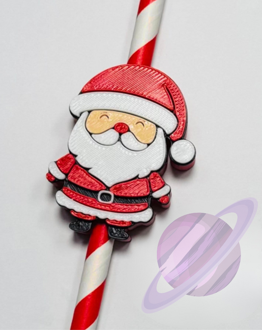 HOLIDAY MOUSE- 3D PRINTED STRAW CHARM