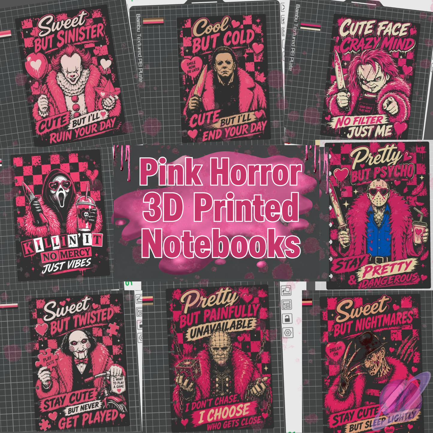 HORROR- 3D PRINTED REFILLABLE NOTEBOOK