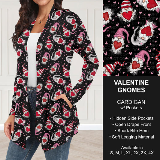 B263 - Preorder Valentine Gnomes Cardigan w/ Pockets (Closes 11/30. ETA: late Jan.)