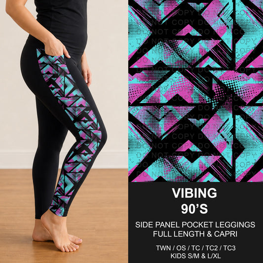 B298 - Preorder Vibing 90's Side Panel Pocket Leggings (Closes 7/05. ETA: early Sept.)