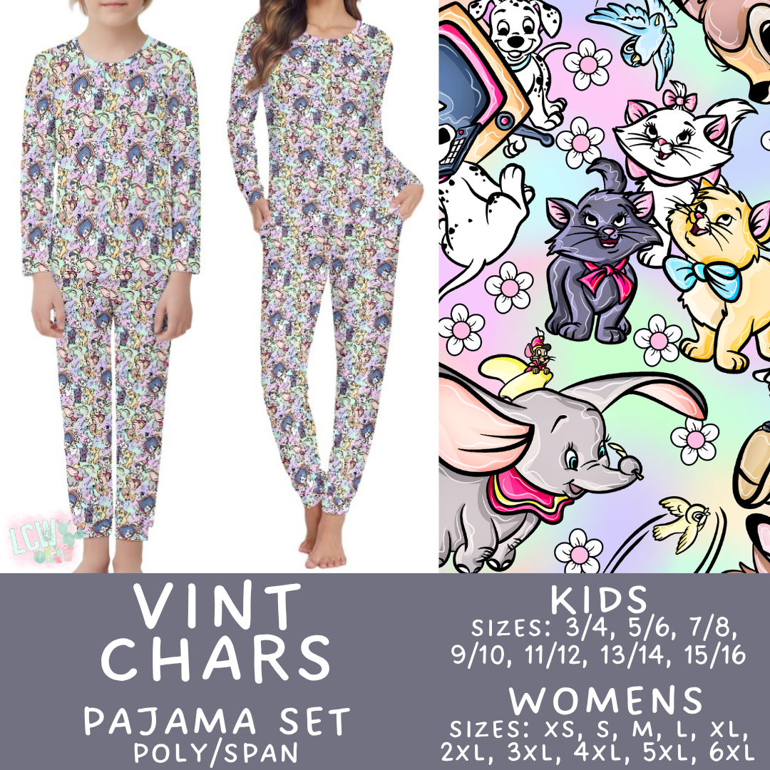Batch #590 - Magical Family Pajamas - Closes 9/18 - ETA mid Nov - Vint Chars Women's & Kid's Pajama Set