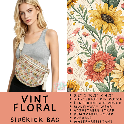 Batch #604 - Sidekick Bag 3 - Closes 10/26 - ETA mid/late Dec - Vint Floral Sidekick Bag
