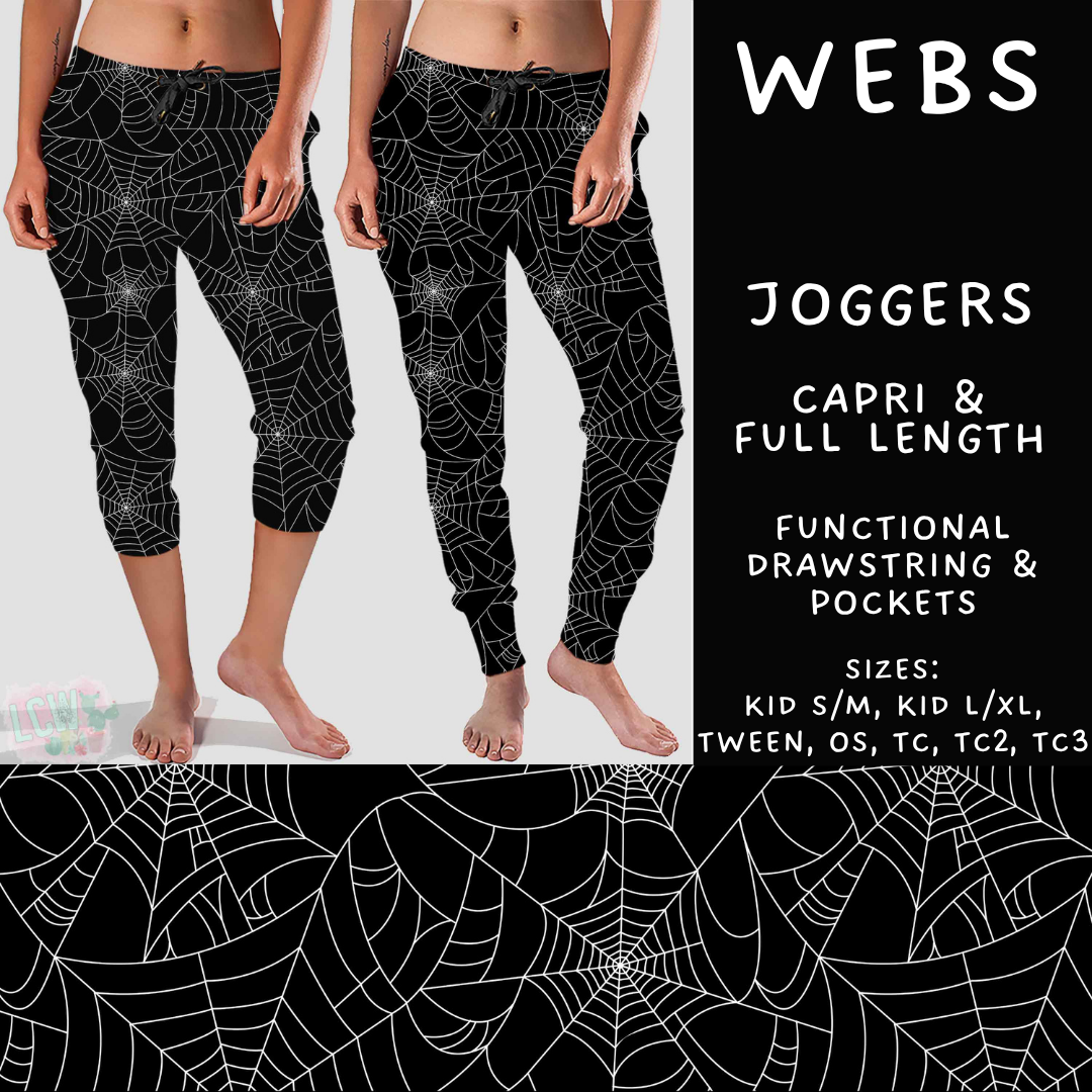 Batch #556 - Halloween 3 - Closes 7/15 - ETA mid Sept - Webs Full and Capri Length Joggers
