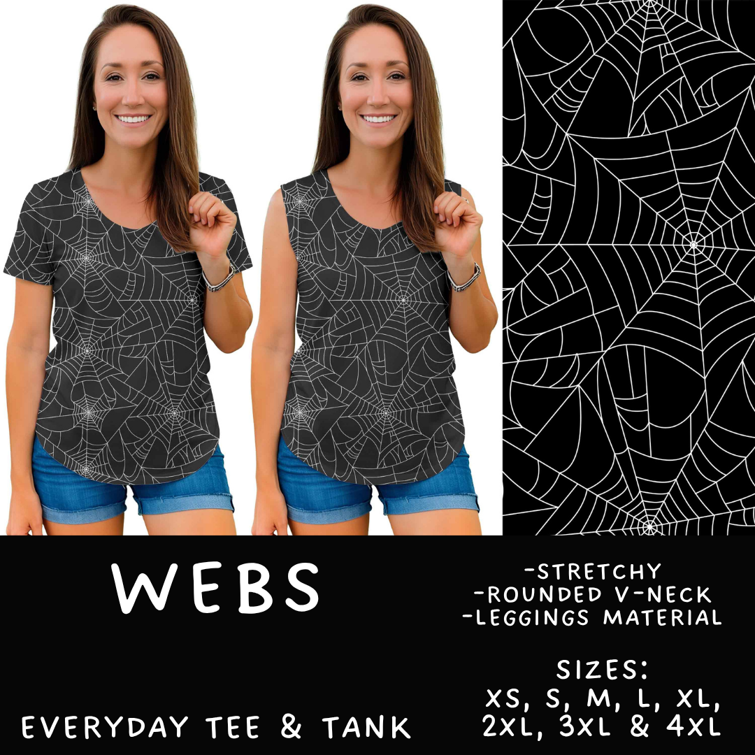 Batch #556 - Halloween 3 - Closes 7/15 - ETA mid Sept - Webs Everyday Tank & Tee