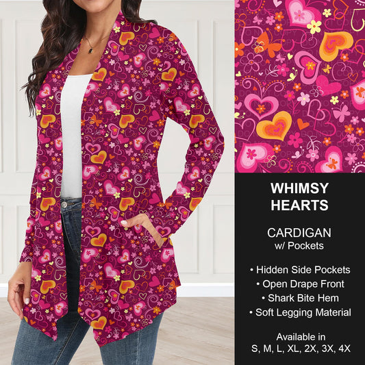B263 - Preorder Whimsy Hearts Cardigan w/ Pockets (Closes 11/30. ETA: late Jan.)