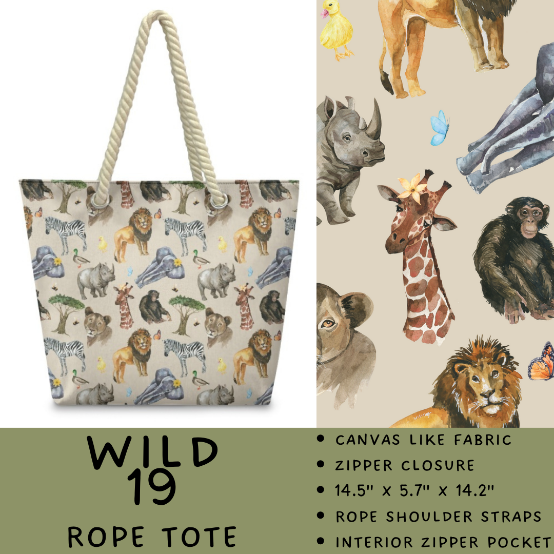 Batch #469 - Wild Side - Closes 12/29 - ETA late Feb - Wild 19 Rope Tote