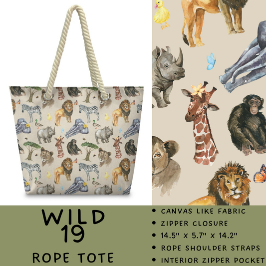 Batch #469 - Wild Side - Closes 12/29 - ETA late Feb - Wild 19 Rope Tote