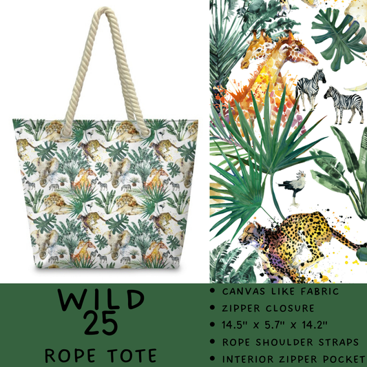 Batch #469 - Wild Side - Closes 12/29 - ETA late Feb - Wild 25 Rope Tote