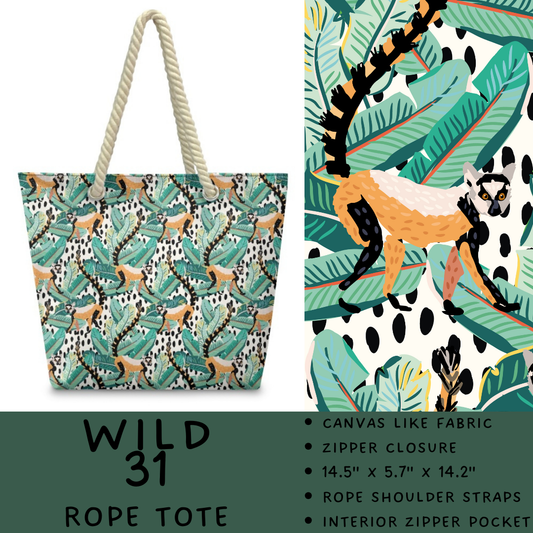 Batch #469 - Wild Side - Closes 12/29 - ETA late Feb - Wild 31 Rope Tote