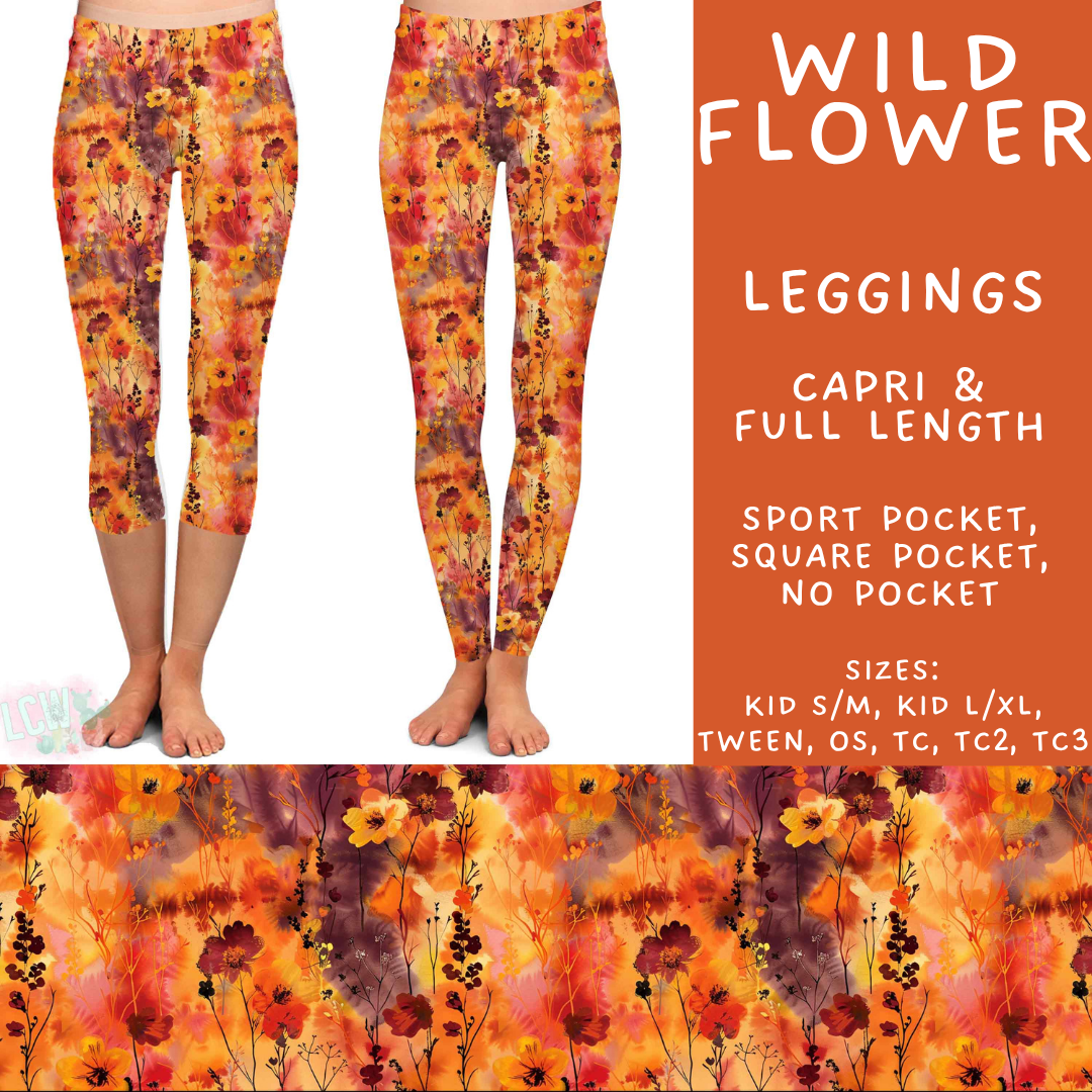 Batch #575 - Fun Run 26 - Closes 8/26 - ETA late October - Wild Flower Full and Capri Length Leggings