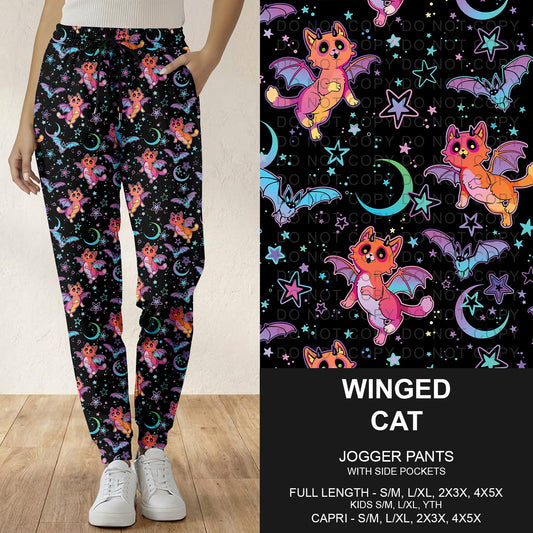 B307 - Preorder Winged Cat Joggers (Closes 8/02. ETA: early Oct.)