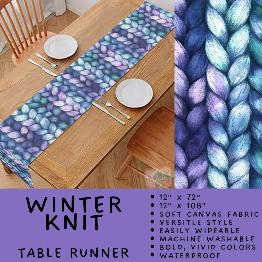 Batch #602 - Table Runners & Placemats - Closes 10/23 - ETA mid Dec - Winter Knit Table Runner