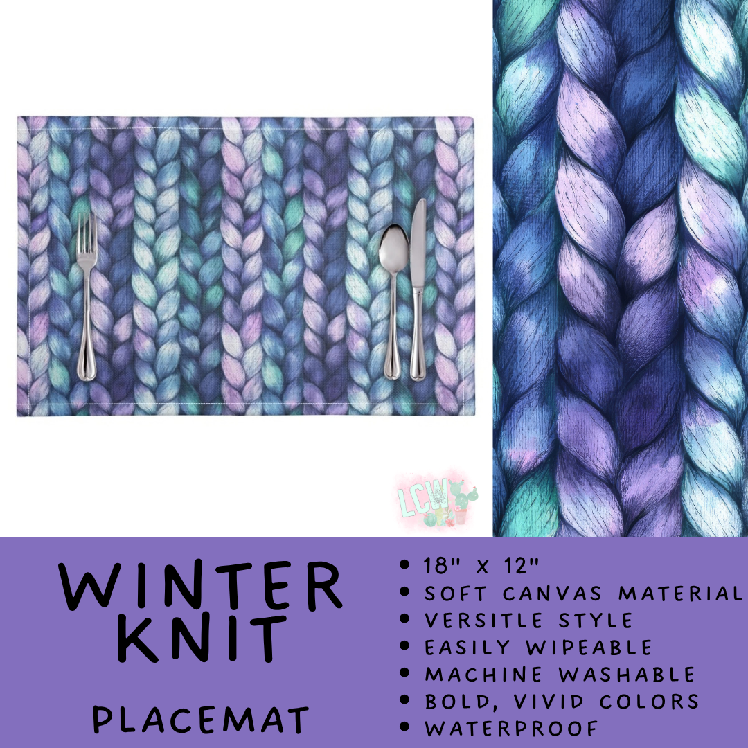 Batch #602 - Table Runners & Placemats - Closes 10/23 - ETA mid Dec - Winter Knit Placemat