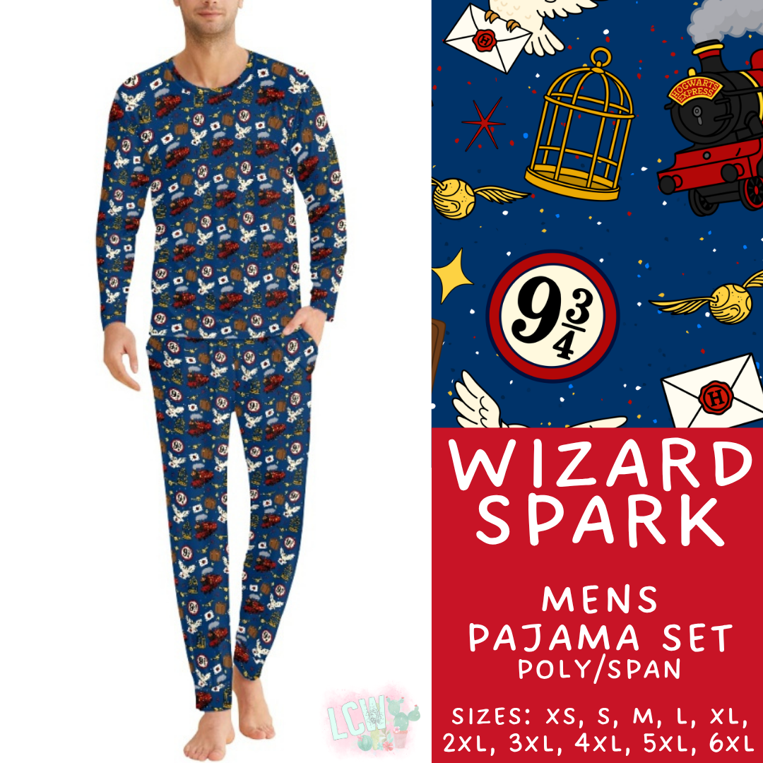 Batch #590 - Magical Family Pajamas - Closes 9/18 - ETA mid Nov - Wizard Spark Men's Pajama Set