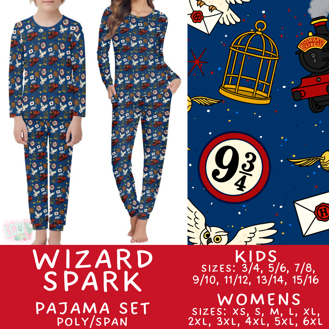 Batch #590 - Magical Family Pajamas - Closes 9/18 - ETA mid Nov - Wizard Spark Women's & Kid's Pajama Set