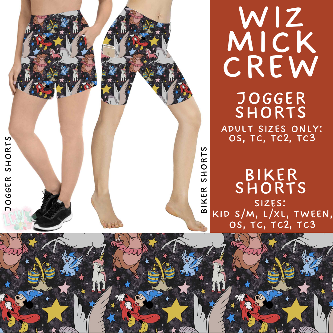 Batch #541 - Magical Faves 21 - Closes 6/10 - ETA mid August - Wiz Mick Crew Biker & Jogger Shorts