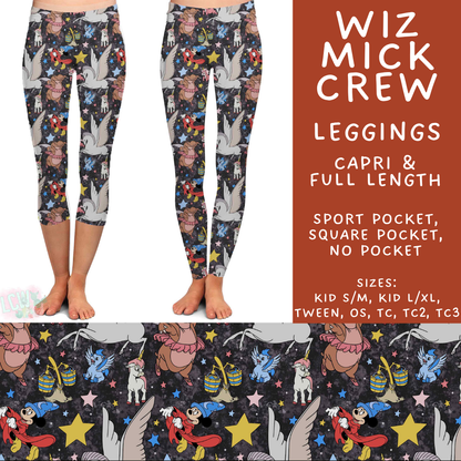 Batch #541 - Magical Faves 21 - Closes 6/10 - ETA mid August - Wiz Mick Crew Full and Capri Length Leggings