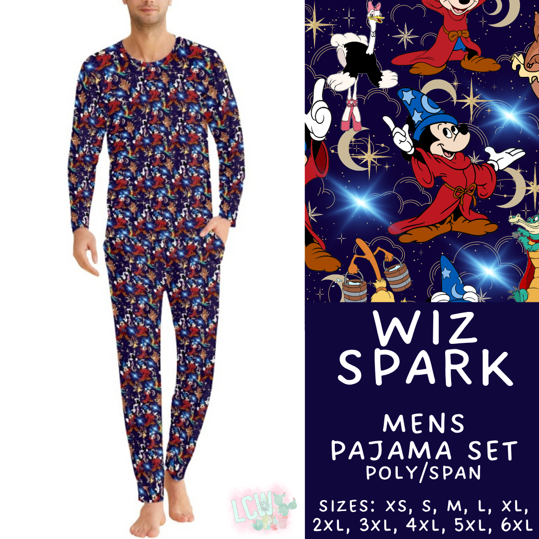 Batch #590 - Magical Family Pajamas - Closes 9/18 - ETA mid Nov - Wiz Spark Men's Pajama Set