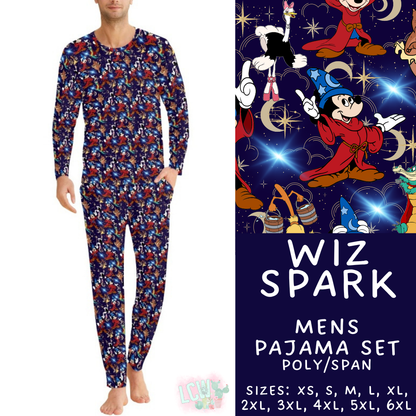 Batch #590 - Magical Family Pajamas - Closes 9/18 - ETA mid Nov - Wiz Spark Men's Pajama Set
