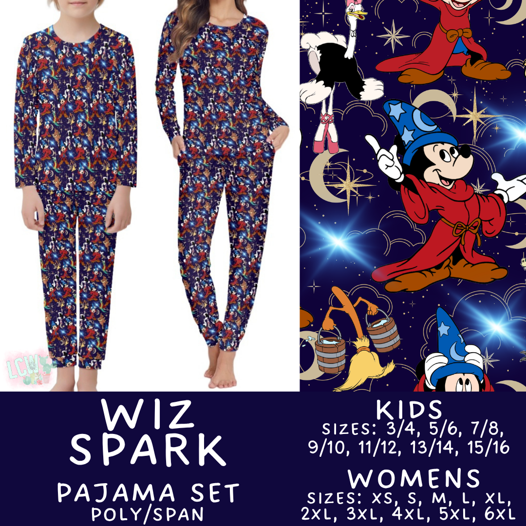 Batch #590 - Magical Family Pajamas - Closes 9/18 - ETA mid Nov - Wiz Spark Women's & Kid's Pajama Set