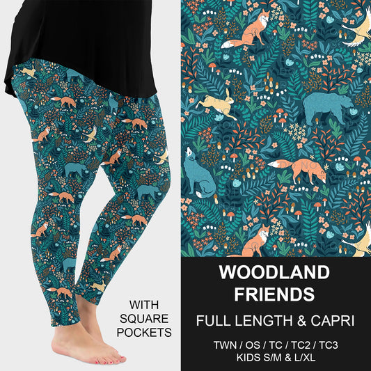 B265 - Preorder Woodland Friends Leggings w/ Pockets (Closes 12/14. ETA: mid Feb.)