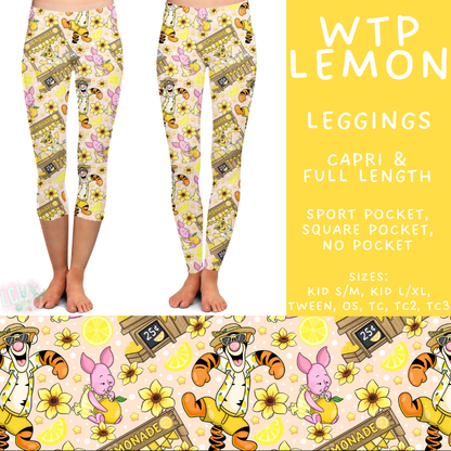 Batch #552 - Magical Faves 22 - Closes 7/6 - ETA early Sept - WTP Lemon Full and Capri Length Leggings