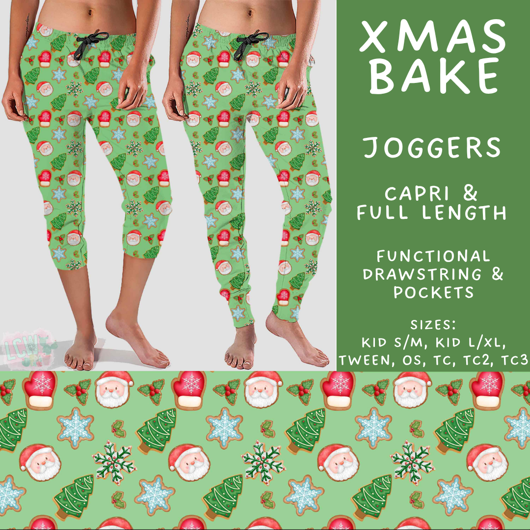 Batch #595 - Christmas Spirit 2 - Closes 10/7 - ETA early Dec - Xmas Bake Full and Capri Length Joggers