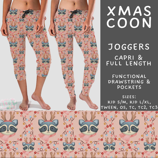 Batch #565 - Christmas in July 2 - Closes 8/5 - ETA early October - Xmas Coon Full and Capri Length Joggers