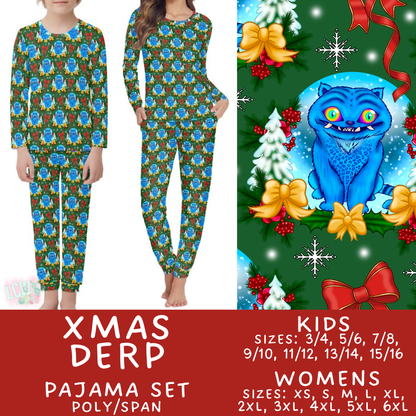 Batch #584 - Christmas Family Pajamas - Closes 9/11 - ETA mid Nov - Xmas Derp Womens & Kids Pajama Set